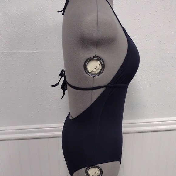 J. Crew Black Halter One-Piece Swimsuit - Picture 3 of 9